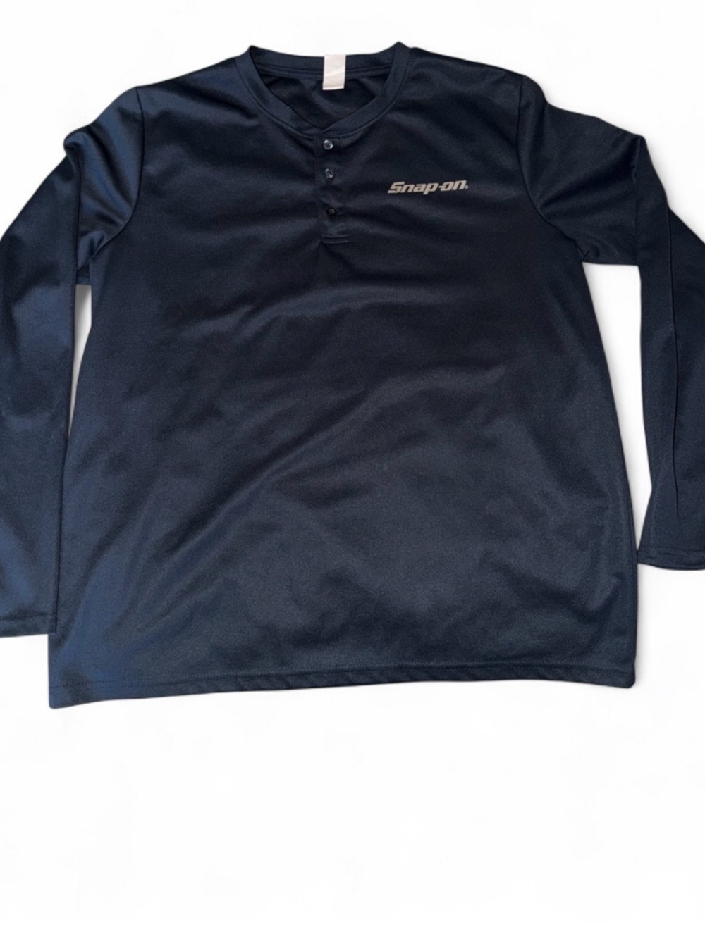 Snap-on Navy Long Sleeve Henley Performance Shirt